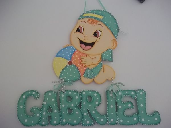 Placa Bebê com Bola